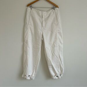 White Anthropologie Barrel Pants - 34”